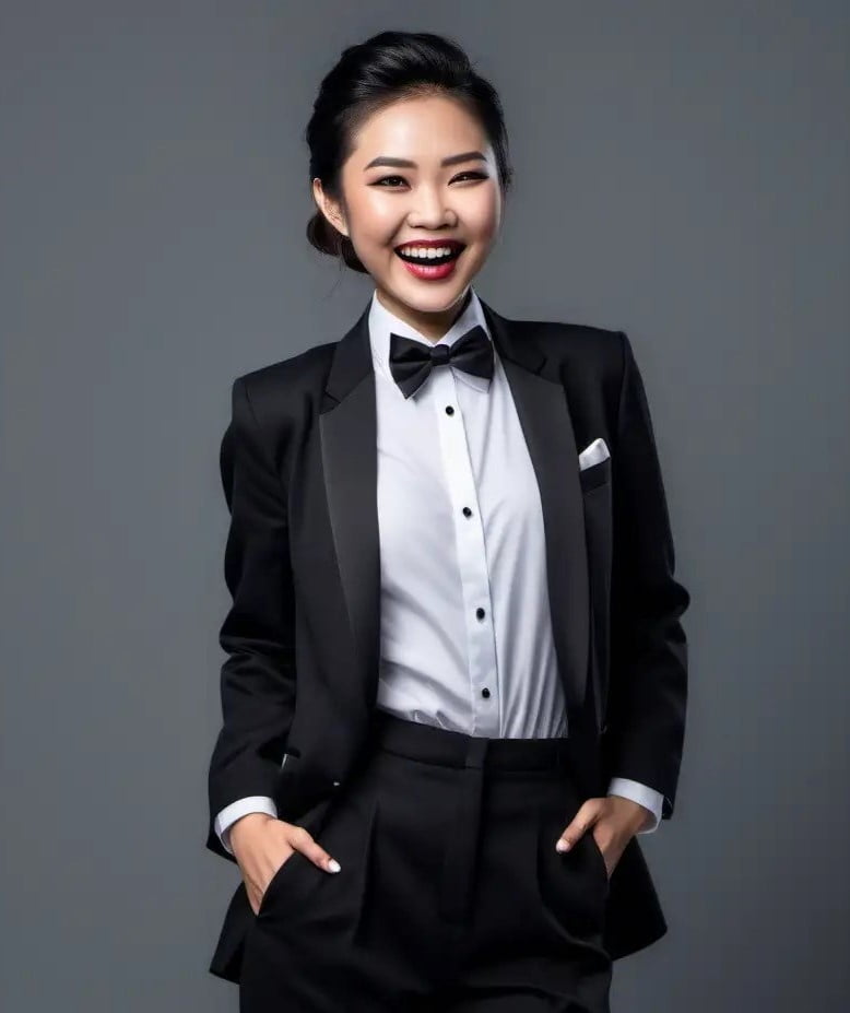 smiling woman in blazer
